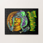 Happy Halloween Creepy JesterKin Puzzle Legpuzzel (Horizontaal)