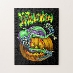 Happy Halloween Creepy JesterKin Puzzle Legpuzzel