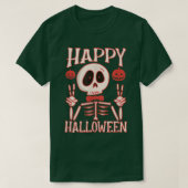 Happy Halloween Creepy Skeleton Pumpkins Party Cos T-shirt (Design voorkant)