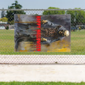 Happy Halloween Creepy Skeleton Spandoek (Insitu)