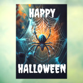 Happy Halloween Creepy Spider Raamsticker (Vel 3)