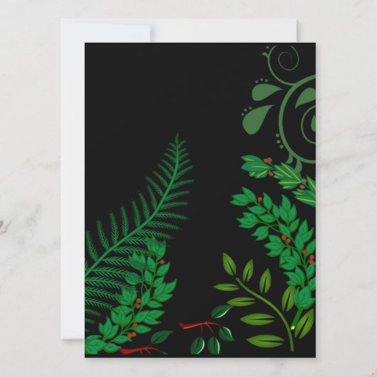 Happy Halloween Creepy Spooky Greenery Donkernacht (Achterkant)