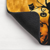 Happy Halloween Creepy Uilen op een boom Mousepad Muismat (Hoek)