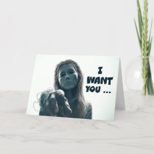 Happy Halloween Creepy Woman Ghost Humor Feestdagen Kaart