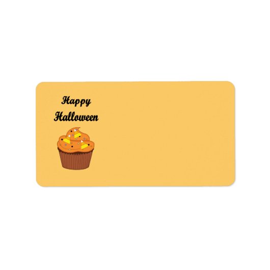 Happy Halloween Cupcake Etiket (Voorkant)