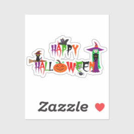 Happy Halloween Custom-Cut Vinyl Sticker