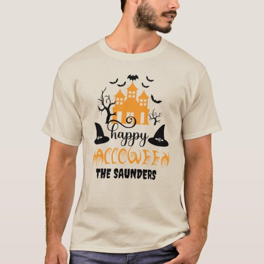 Happy Halloween Custom Graphic T-shirt (Voorkant)