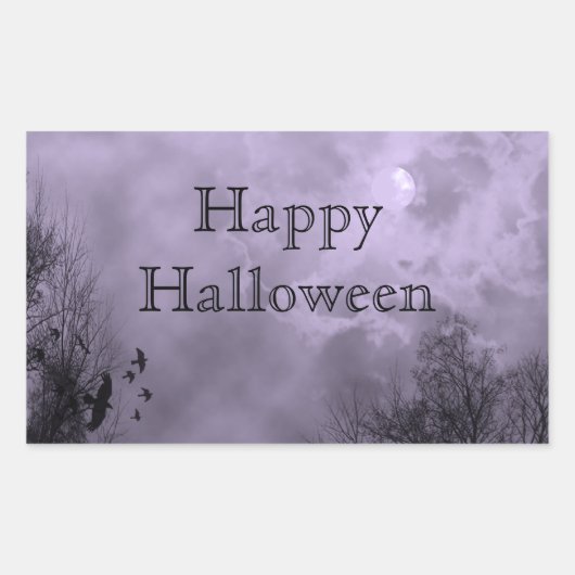 Happy Halloween Custom Haunted Sky Sticker (Voorkant)