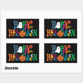Happy Halloween Custom Lettering Rechthoekige Sticker (Vel)
