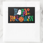 Happy Halloween Custom Lettering Rechthoekige Sticker (Tas)