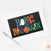 Happy Halloween Custom Lettering Rechthoekige Sticker (Envelop)
