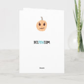 Happy Halloween Custom Message Pastel Pumpkins Kaart (Achterkant)