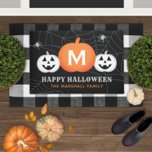 Happy Halloween Custom Monogram Initiaal Pumpkins