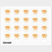 Happy Halloween Custom Name Party Ronde Sticker (Vel)