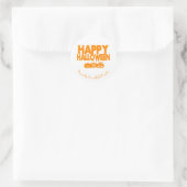 Happy Halloween Custom Name Party Ronde Sticker (Tas)