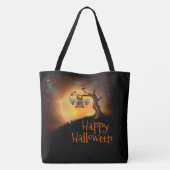 Happy Halloween Cute Bat Tote Bag (Achterkant)