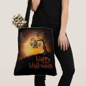 Happy Halloween Cute Bat Tote Bag (Dichtbij)