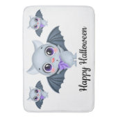 Happy Halloween Cute Bats Badmat (Voorkant Verticaal)