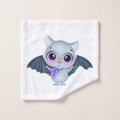 Happy Halloween Cute Bats Bath Towel set Bad Handdoek (Wasdoekje)