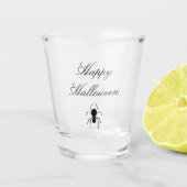 Happy Halloween Cute Black Spider Shot Glas (Voorkant)
