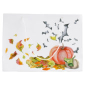 Happy Halloween Cute Cartoon Witch Mouse Groot Cadeauzakje (Achterkant)