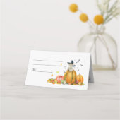 Happy Halloween Cute Cartoon Witch Mouse Plaatskaartje (Voorkant)