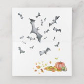Happy Halloween Cute Cartoon Witch Mouse Plaatskaartje (Binnenkant ongevouwen)