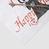 Happy Halloween Cute, Creepy, Spooky Grim Reaper Tissuepapier (Detail)