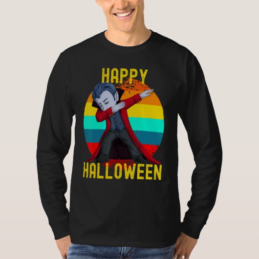 Happy Halloween Cute Dabbing Dracula Kinder Vampir T-shirt (Voorkant)