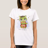 Happy Halloween Cute Frankienkitty T-shirt (Voorkant)