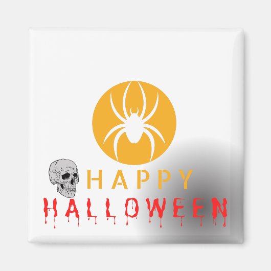 Happy Halloween Cute Ghost Boo Pattern Magneet (Voorkant)