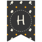 Happy Halloween. Cute Ghost Pumpkin Polka Dots. Vlaggetjes (Eerste vlag)