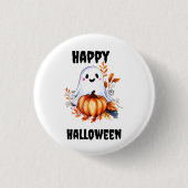 Happy Halloween Cute Ghost Ronde Button 3,2 Cm (Voorkant)
