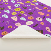 Happy Halloween Cute Ghosts Sherpa Deken (3/4)