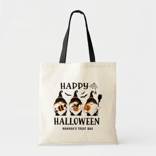 Happy Halloween Cute Gnomes Pumpkins Personalized Tote Bag (Voorkant)