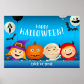 Happy Halloween Cute Halloween Characters Poster (Voorkant)