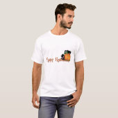 Happy Halloween - Cute Kittens w/Pumpkin T-shirt (Voorkant volledig)