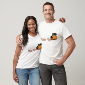 Happy Halloween - Cute Kittens w/Pumpkin T-shirt (Unisex)
