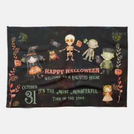 Happy Halloween Cute Monsters Theedoek