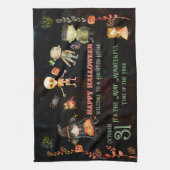 Happy Halloween Cute Monsters Theedoek (Verticaal)