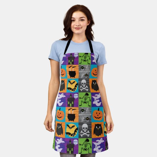 Happy Halloween Cute Pattern Schort (Gedragen)