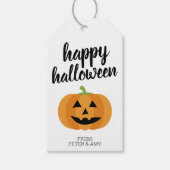 Happy Halloween - Cute Pumpkin Party Cadeaulabel (Voorkant)