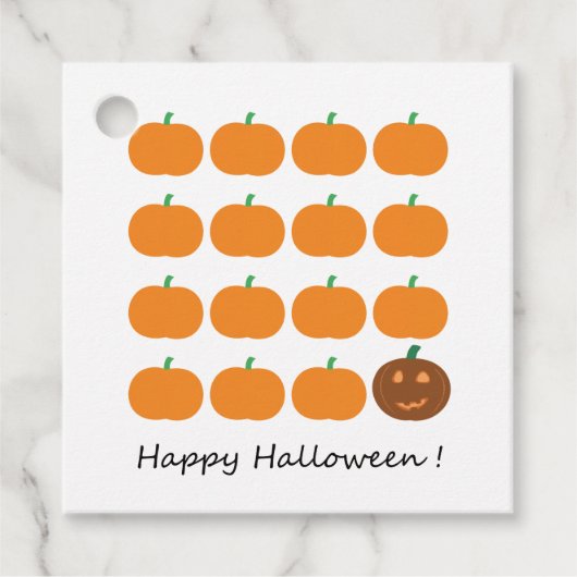 Happy Halloween Cute Pumpkin Patch Bedankjes Labels (Voorkant)