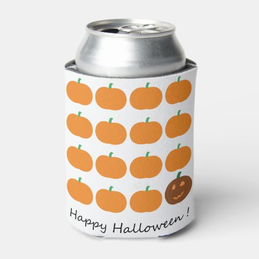 Happy Halloween Cute Pumpkin Patch Blikjeskoeler (Blikje Voorkant)