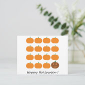 Happy Halloween Cute Pumpkin Patch Briefkaart (Staand voorkant)