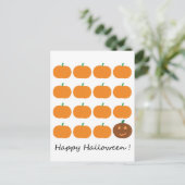 Happy Halloween Cute Pumpkin Patch Briefkaart (Staand voorkant)