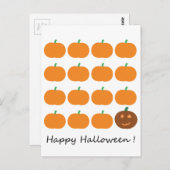 Happy Halloween Cute Pumpkin Patch Briefkaart (Voorkant / Achterkant)