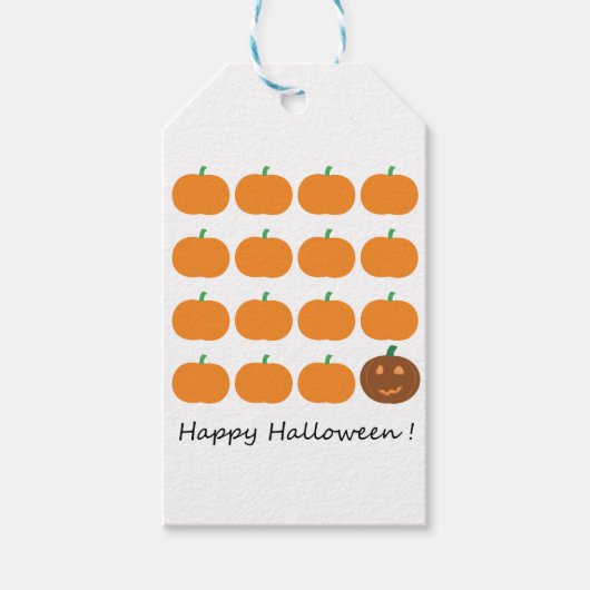 Happy Halloween Cute Pumpkin Patch Cadeaulabel (Voorkant)