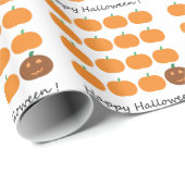 Happy Halloween Cute Pumpkin Patch Cadeaupapier (Rol Hoek)