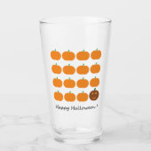 Happy Halloween Cute Pumpkin Patch Glas (Voorkant)